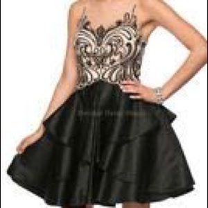 Formal Cocktail Dress illusions Sequins dress